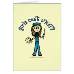 Light Artist Girl Greeting Card