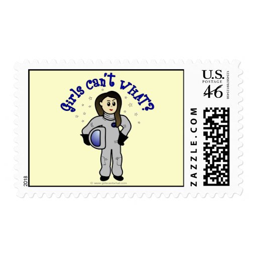 Light Astronaut Girl Stamps