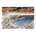 light at night 5 lighthouse watercolor art print