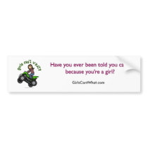 Light ATV | Four Wheeling Girl Bumper Sticker