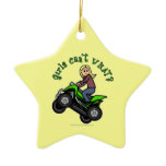 Light ATV | Four Wheeling Girl Christmas Tree Ornaments
