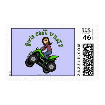 Light ATV | Four Wheeling Girl Postage Stamp