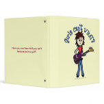 Light Bass Guitar Girl Binders