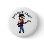 Light Bass Guitar Girl Buttons