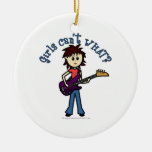 Light Bass Guitar Girl Christmas Tree Ornament