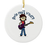 Light Bass Guitar Girl Christmas Tree Ornament