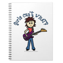 Light Bass Guitar Girl Note Book