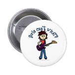 Light Bass Guitar Girl Pin