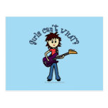 Light Bass Guitar Girl Post Card