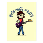 Light Bass Guitar Girl Postcard