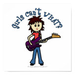 Light Bass Guitar Girl Prints