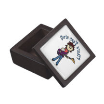 Light Bass Guitar Girl Premium Keepsake Box