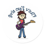 Light Bass Guitar Girl Stickers