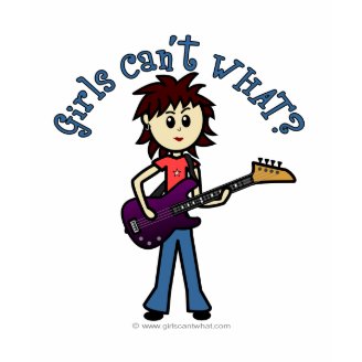Light Bass Guitar Girl T Shirts