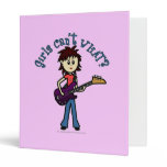 Light Bass Guitar Girl Vinyl Binder
