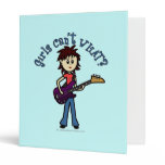 Light Bass Guitar Girl Vinyl Binder