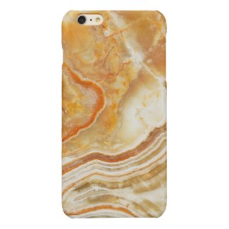 Light Beige Abstract Swirls Marble Print Glossy iPhone 6 Plus Case
