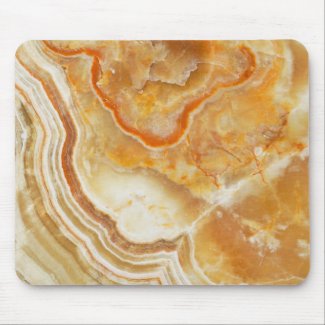 Light Beige & Brown Marble Stone Pattern Mouse Pad
