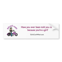 Light Biker Girl bumper stickers