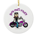 Light Biker Girl Christmas Tree Ornaments