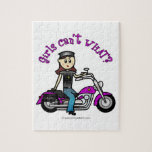 Light Biker Girl Jigsaw Puzzles