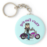 Light Biker Girl Key Chain