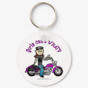 Light Biker Girl keychain