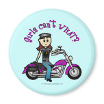 Light Biker Girl Magnet