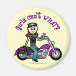 Light Biker Girl Magnets