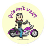 Light Biker Girl Stickers