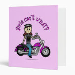 Light Biker Girl Vinyl Binder