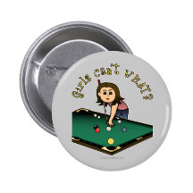 Light Billiards Girl Buttons