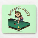 Light Billiards Girl Mouse Pad