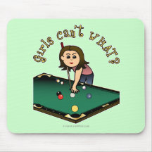 Light Billiards Girl Mouse Pad