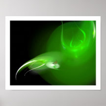 LIGHT BIRD IN GREEN POSTERS