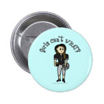 Light Black Football Pinback Button