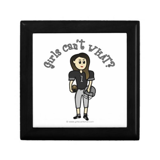 Light Black Womens Football Jewelry Box