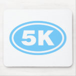 Light Blue 5 K Runner Oval Mousepad