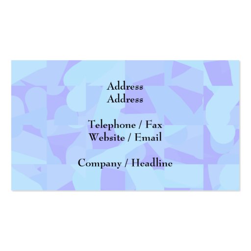 Light Blue Abstract Pattern Business Card Template (back side)