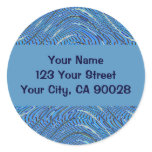 light blue address labels round stickers