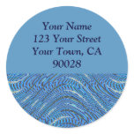 light blue address labels round stickers