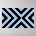 Light Blue And Black Chevrons