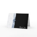 Light blue and black damask wedding pack cards