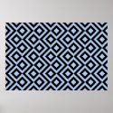 Light Blue And Black Meander