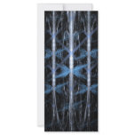 Light Blue and Black Pattern. Fractal Art. Rack Card Template