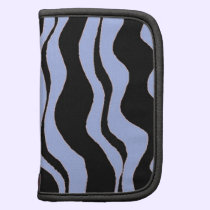 Light Blue and Black Zebra Stripes rickshaw folios