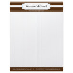 Light Blue and Brown Deluxe Letterhead