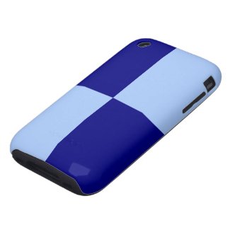 Light Blue and Dark Blue Rectangles Tough iPhone 3 Covers