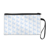 Light Blue and White Baby Stroller Pattern. Wristlet Purse