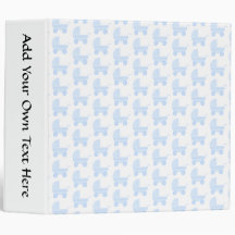 Light Blue and White Baby Stroller Pattern. 3 Ring Binder